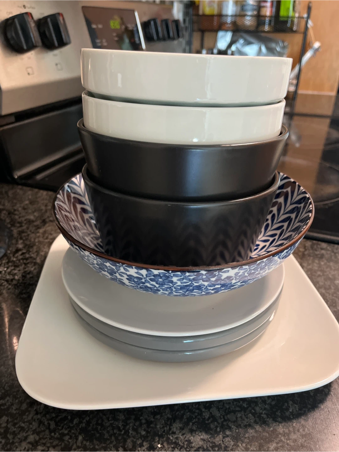 Set of bowls and plates