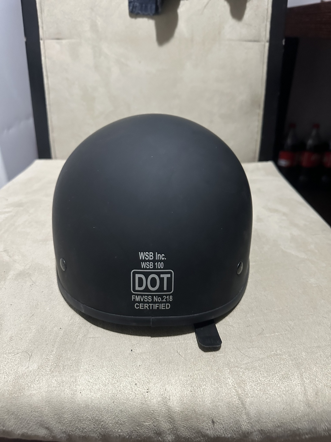 Matte Black WSB Inc. DOT Certified Motorcycle Helmet - photo 3