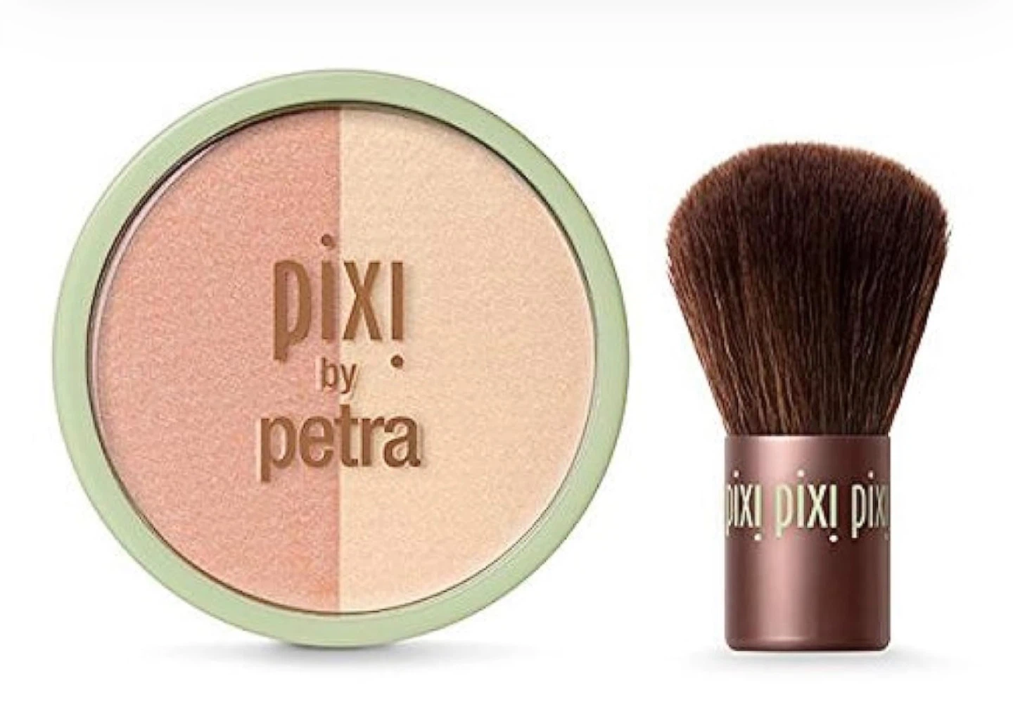 Pixi by Petra Beauty Blush Duo + Kabuki Brush - Peach Honey