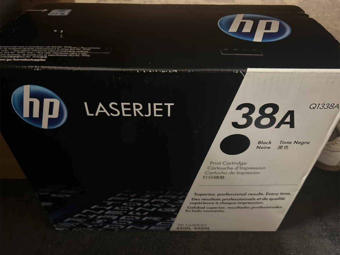HP LaserJet 38A Black Print Cartridge Q1338A