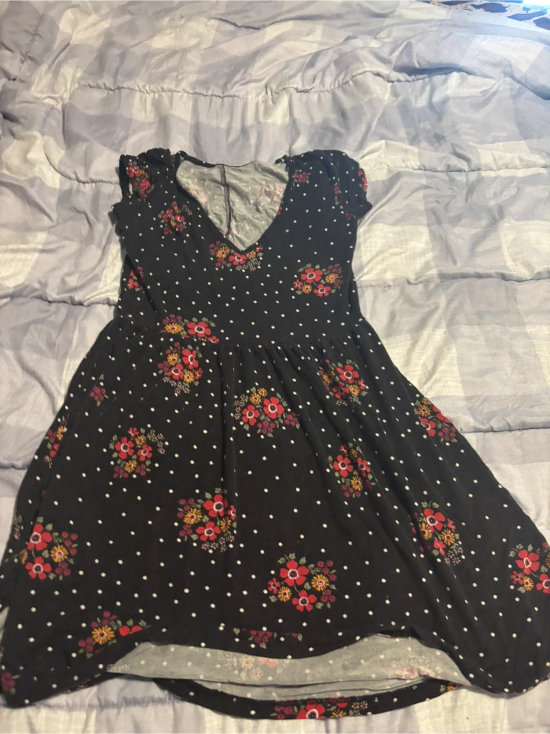Women's Black Floral Print Dress