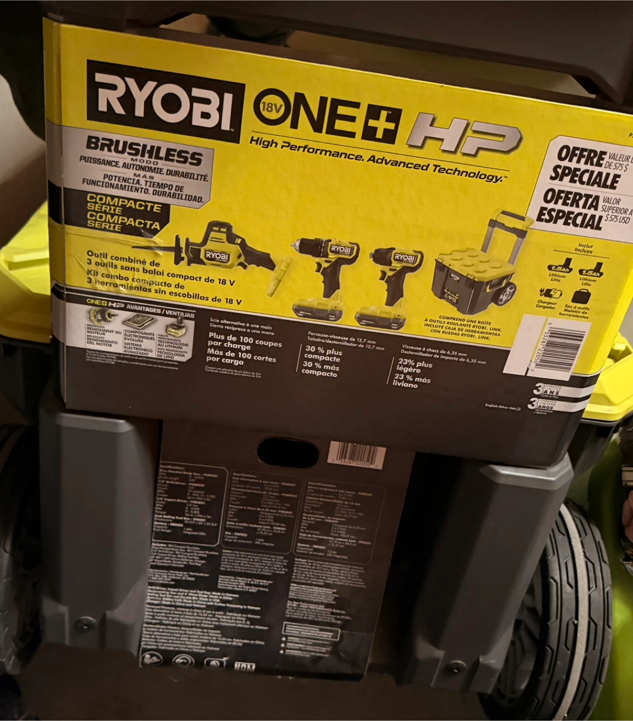 Ryobi ONE+ HP 18V Brushless 3-Tool Combo Kit - photo 3