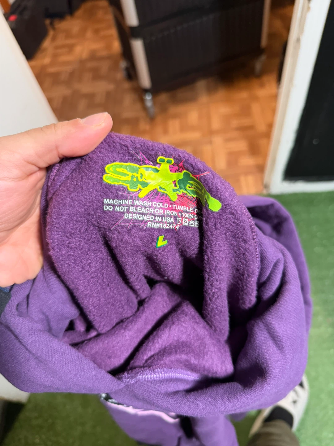 Purple Sp5der Hoodie Large - photo 2