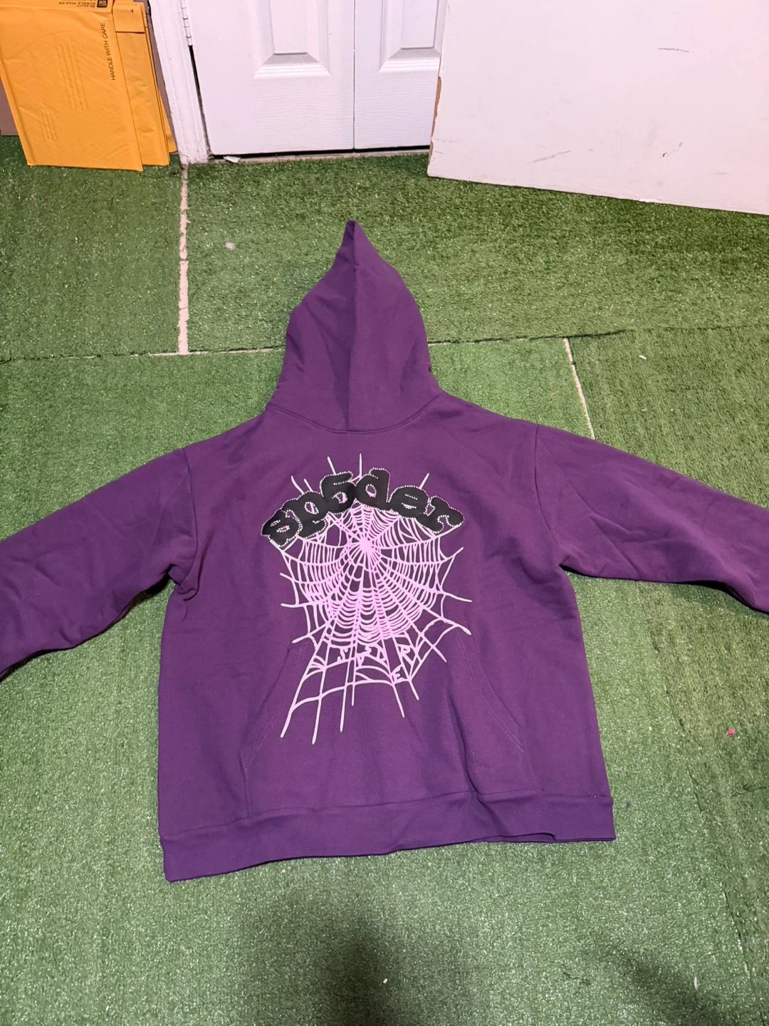 Purple Sp5der Hoodie Large