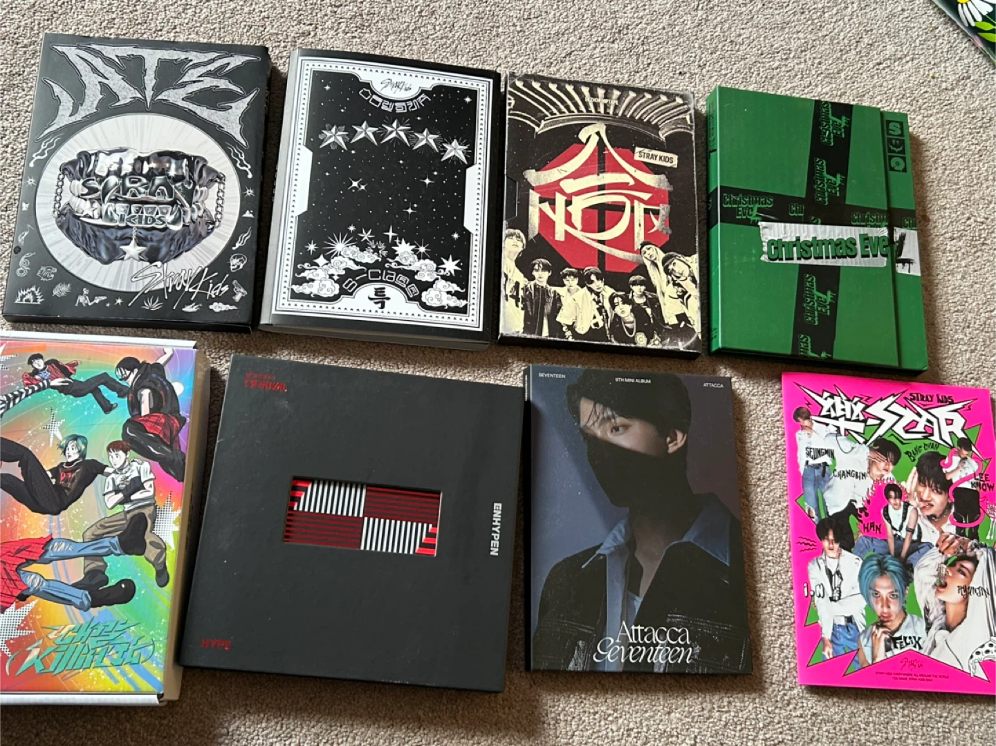 K-pop Albums & Merch Lot – SKZ, BTS, ENH, SVT + Lightstick