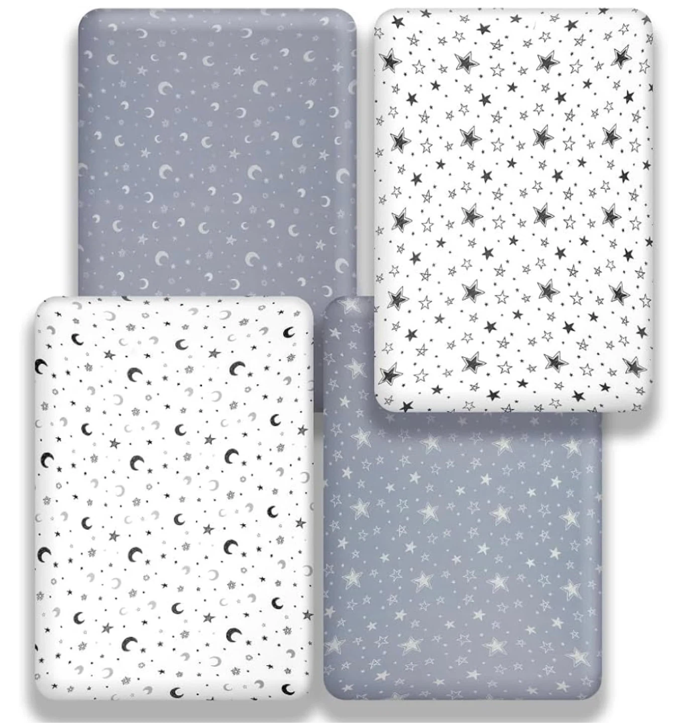 Brand New 4 Pack Soft Star and Moon Neutral Sheets - photo 3
