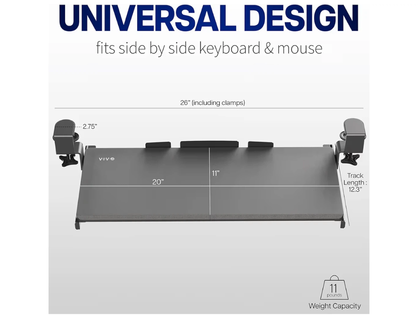 VIVO Under-Desk Keyboard Tray - photo 2
