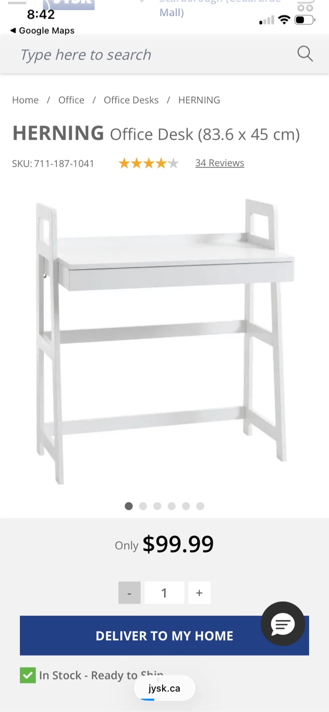 White Office Desk - photo 2