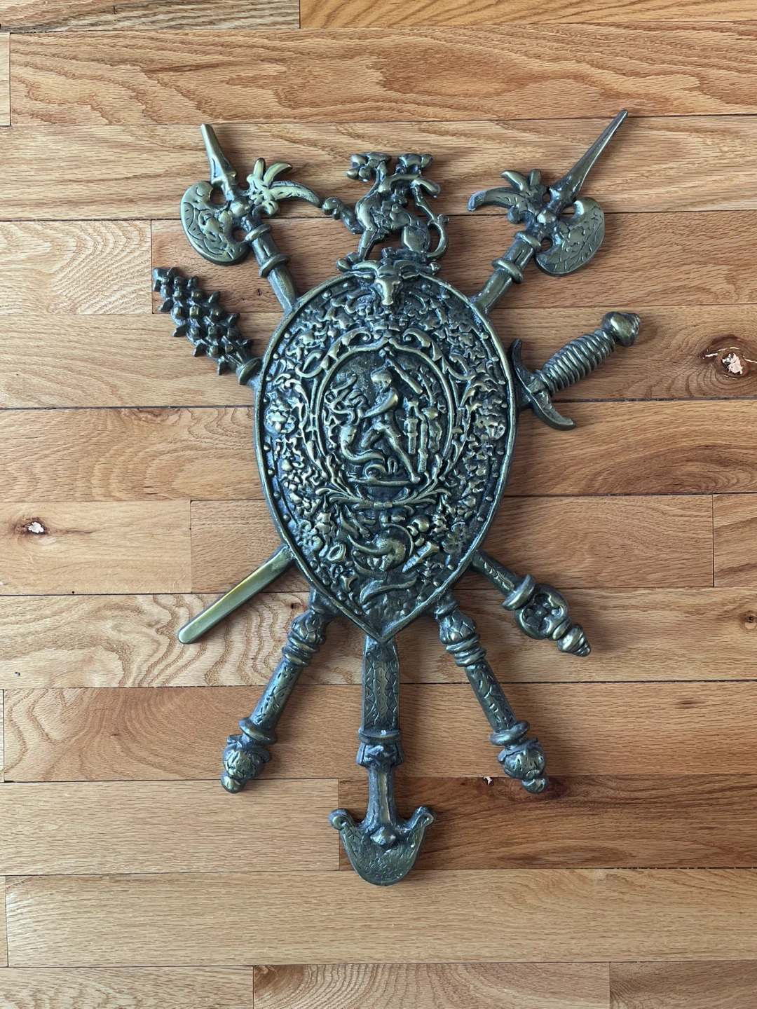 27” x 16” Vintage Coat of Arms Shield Japanese Wall Plaque