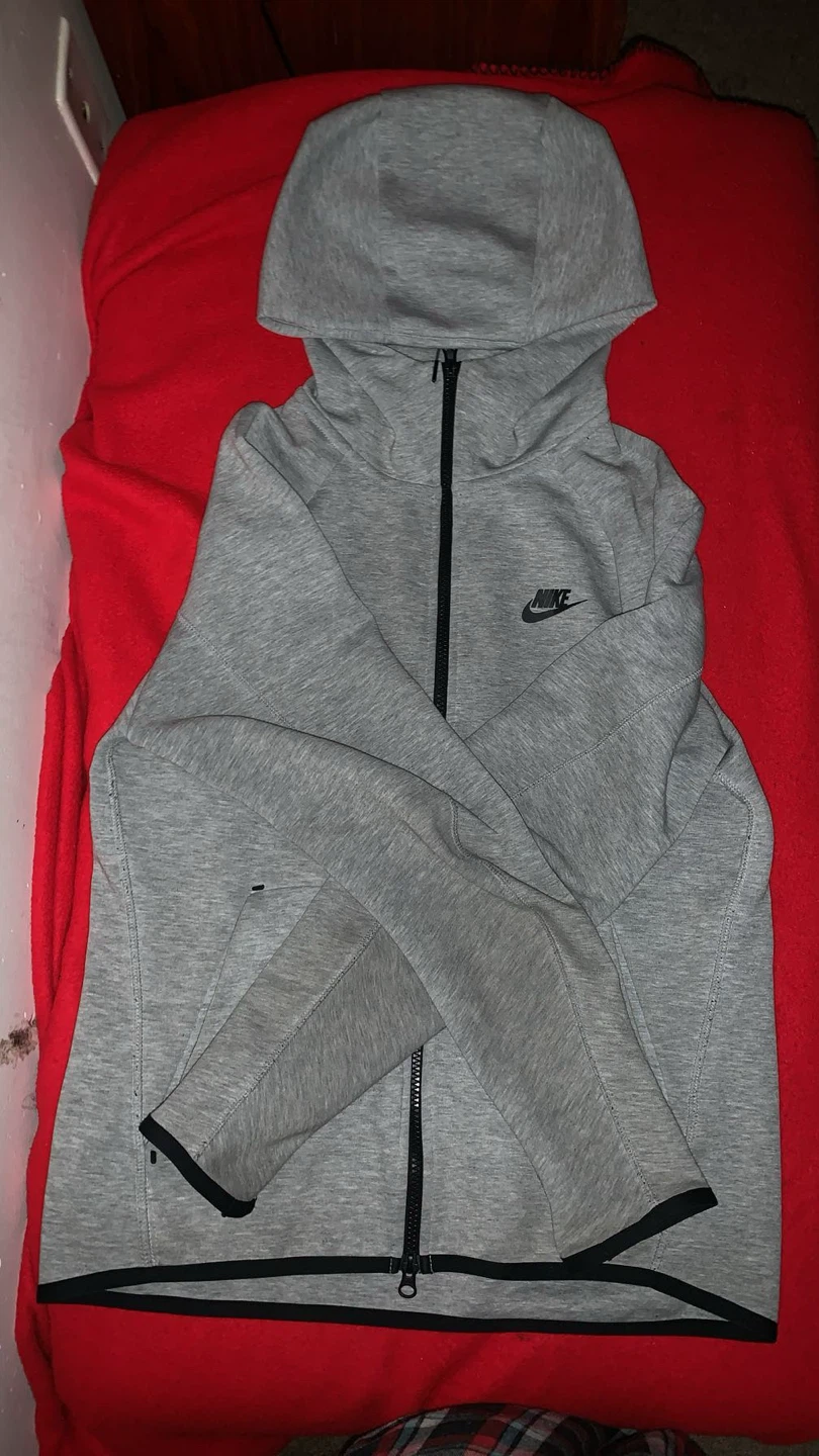 Grey Nike Tech Fleece Full Zip Hoodie - photo 3
