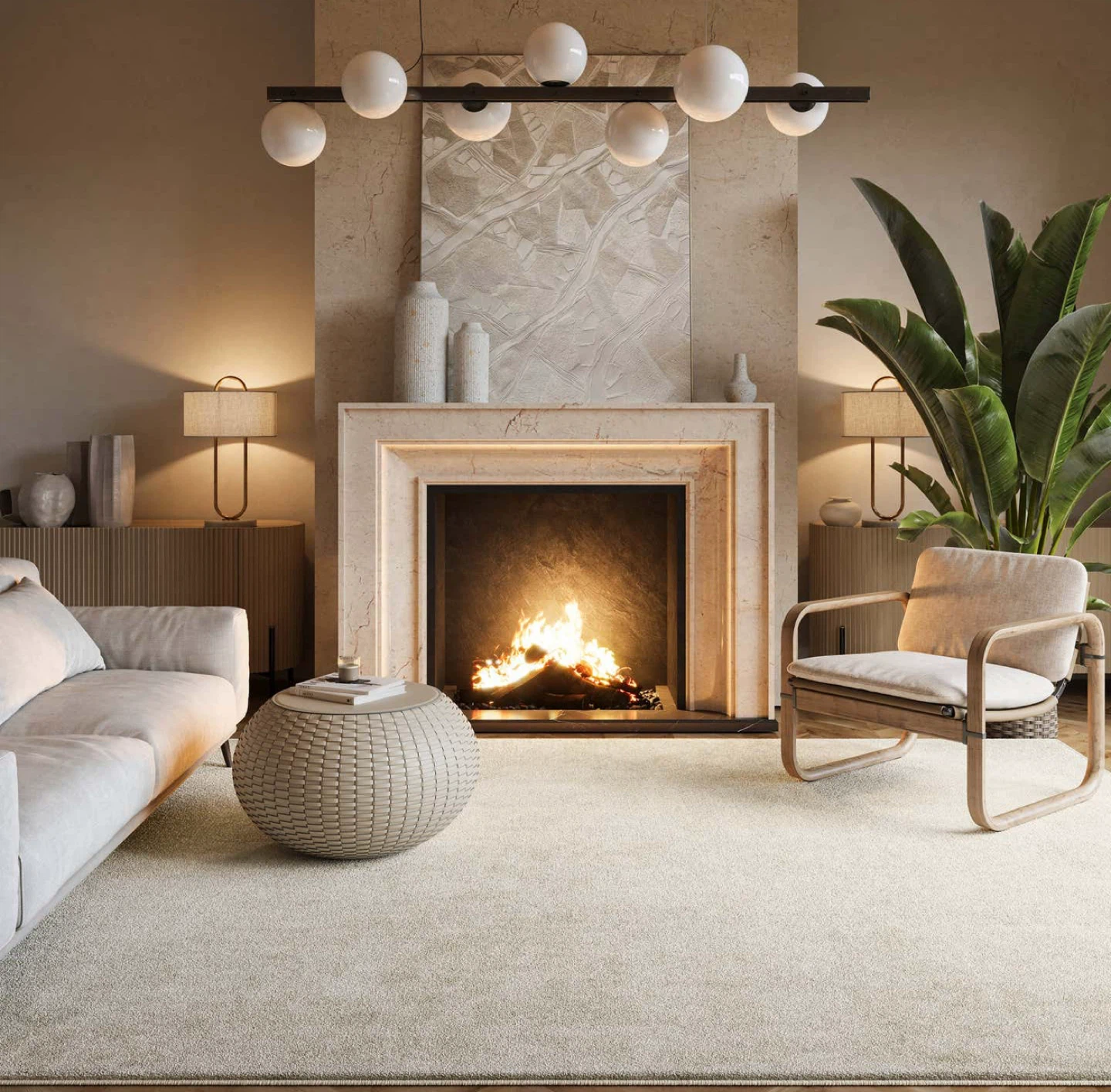 Soft Beige Area Rug