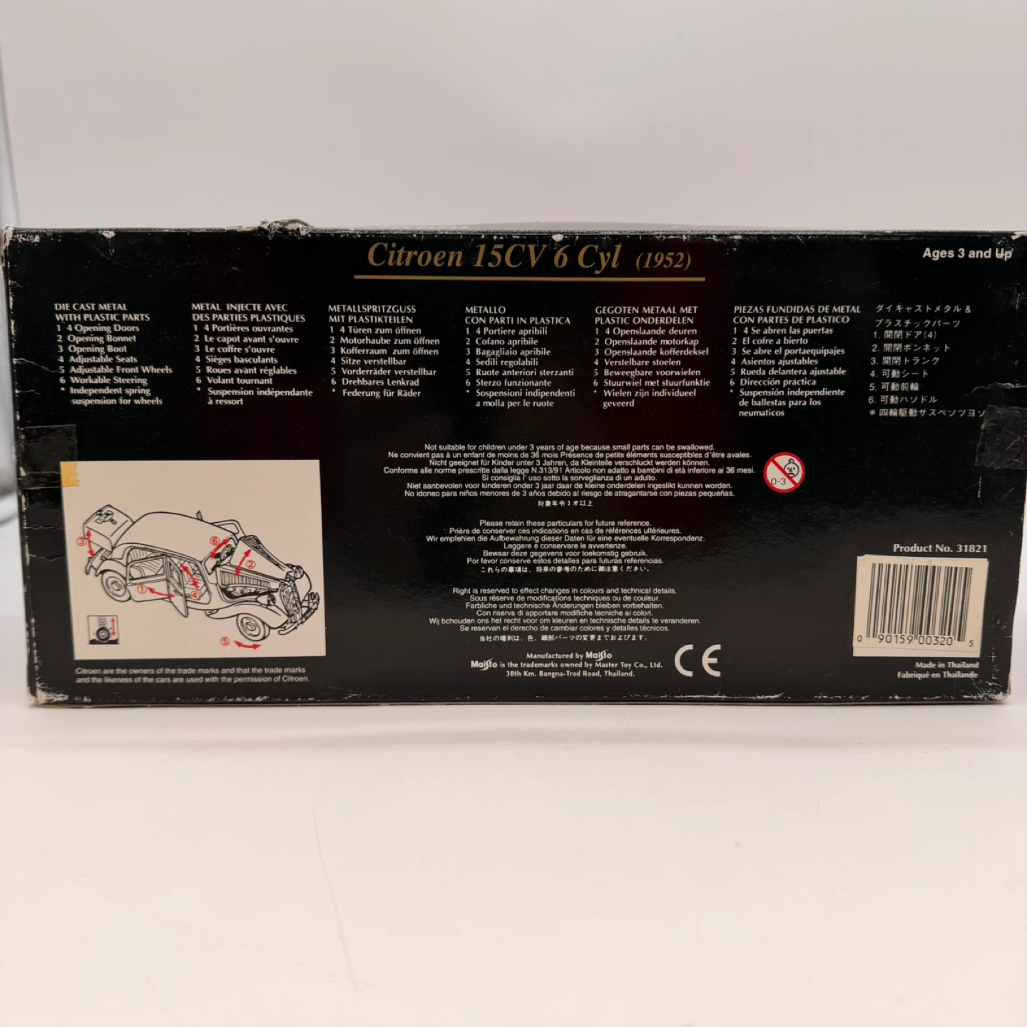 Maisto 1:18 Citroen 15CV 6 Cyl 1952 Taxi Diecast Model w/ Box - photo 4