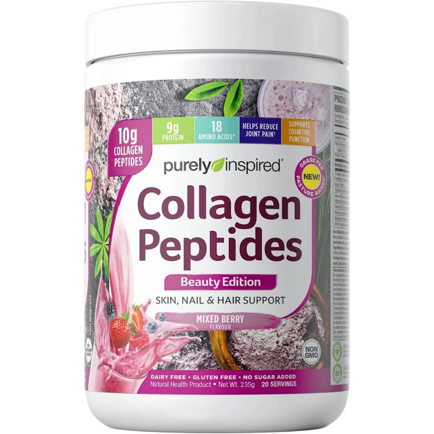 Purely Inspired Collagen Peptides Mixed Berry