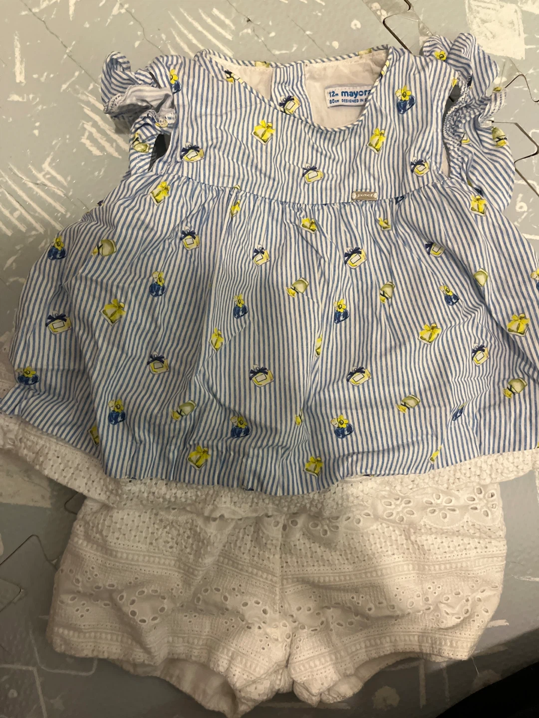 Mayoral Baby Girls Dress and Shorts Set (12 Months)