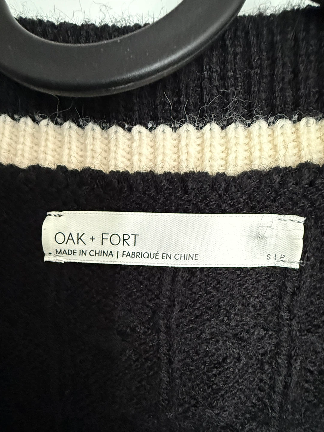 Oak + Fort Black Cable Knit Vest - photo 3