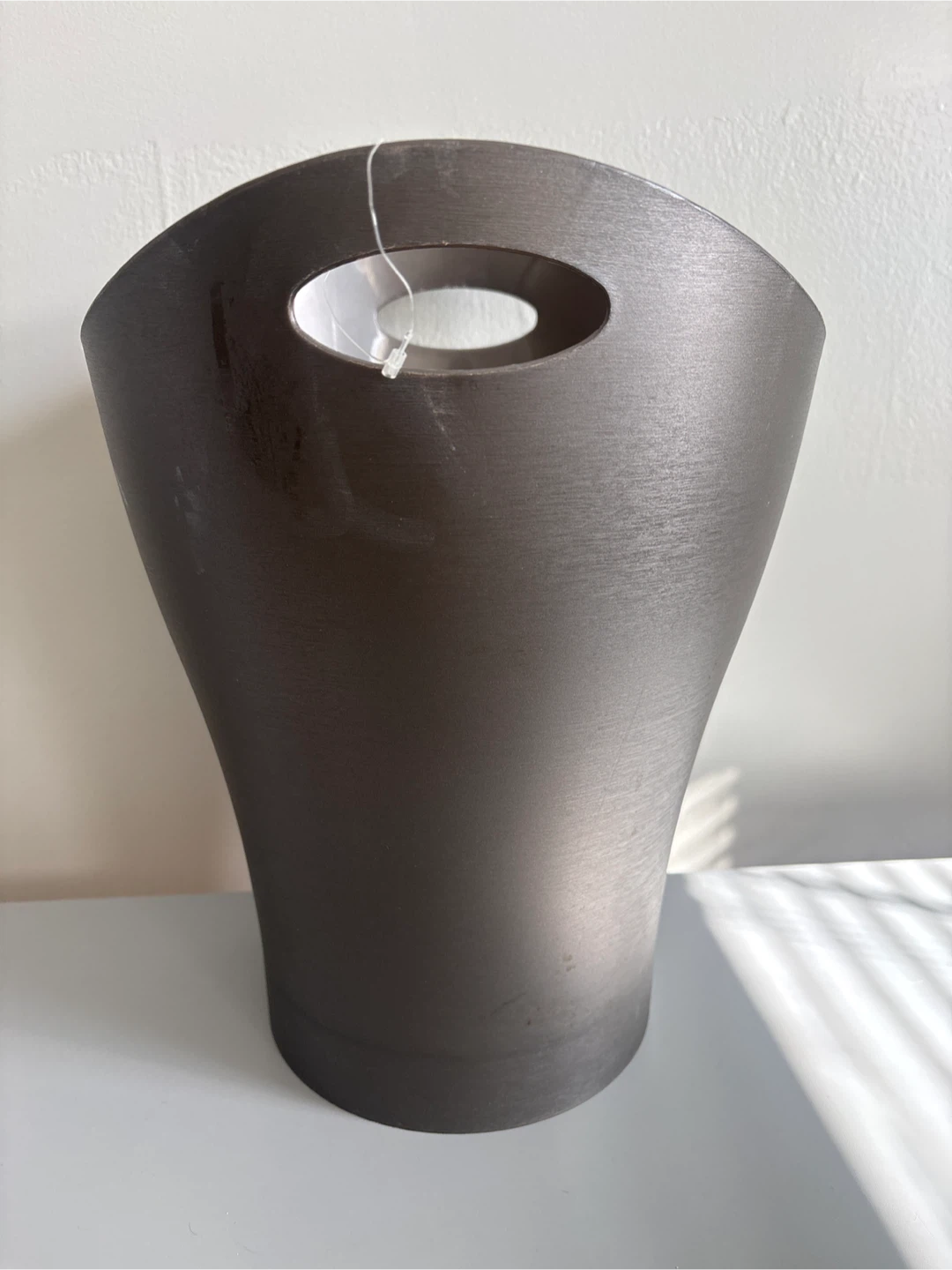 Modern Dark Gray Wastebasket - photo 2
