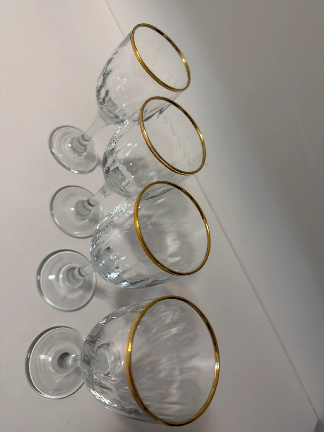 Set of 4 Vintage Gold Rim Liqueur Glasses - photo 4