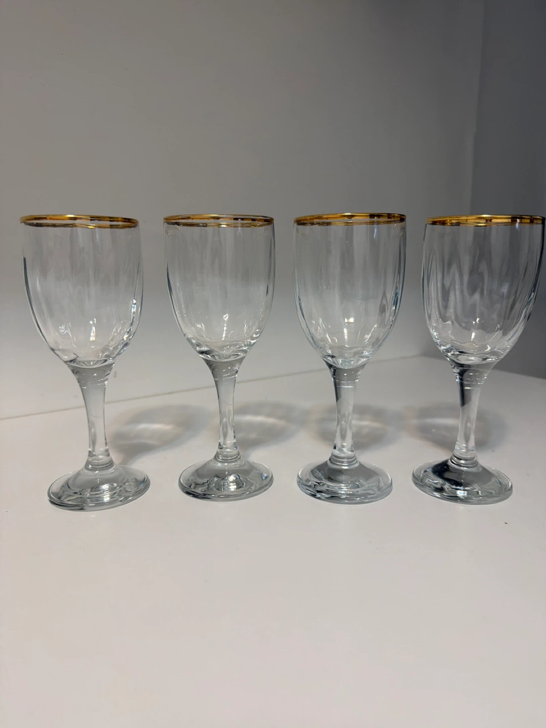 Set of 4 Vintage Gold Rim Liqueur Glasses - photo 3