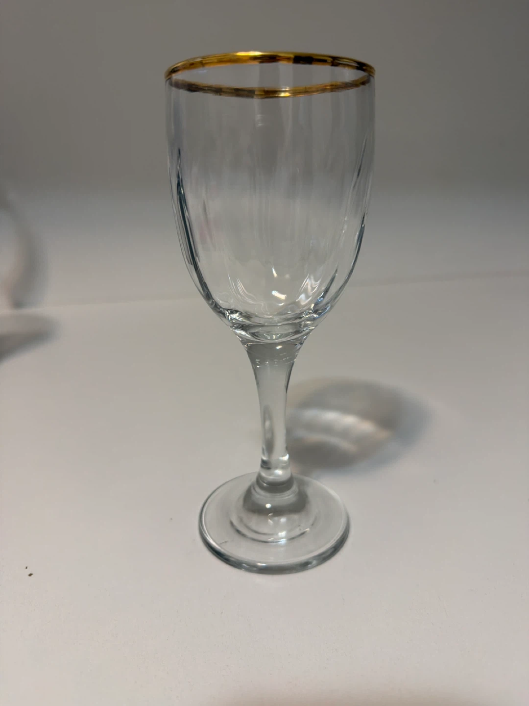 Set of 4 Vintage Gold Rim Liqueur Glasses