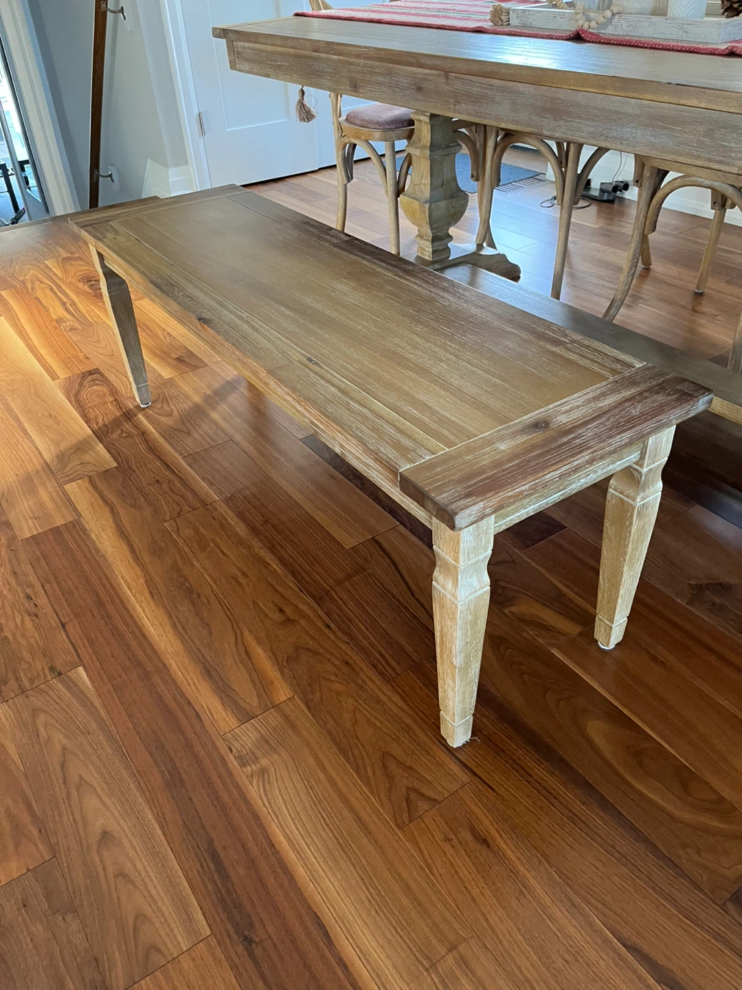 Pier 1 Rustic Tobacco Hardwood Accent Bench
