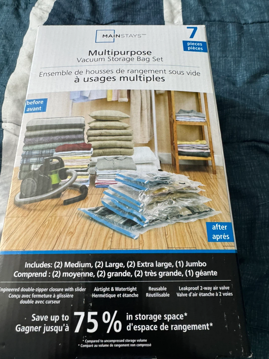 Mainstays Vacuum Storage Bag Set