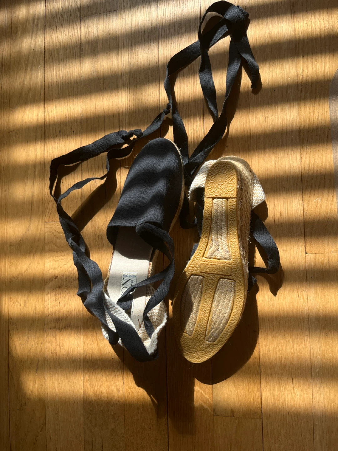 Black Espadrille Wedge Sandals - photo 2