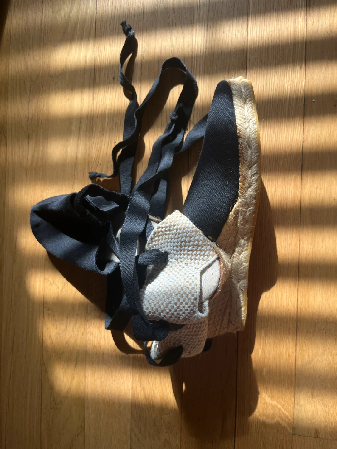 Black Espadrille Wedge Sandals - photo 3