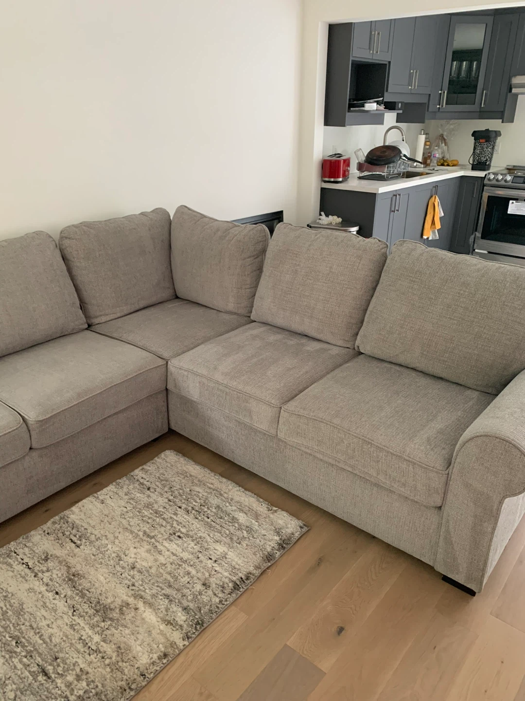 High end Grey Sectional pullout Sofa
