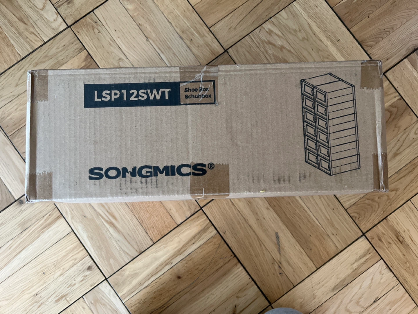 SONGMICS LSP12SWT Shoe Box Organizers