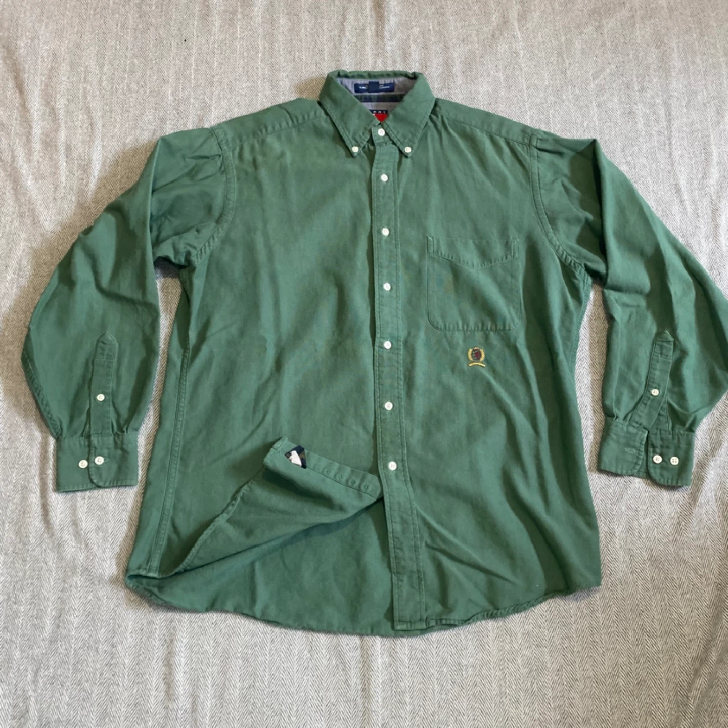 Vintage Tommy Hilfiger Button-Up Shirt - Green