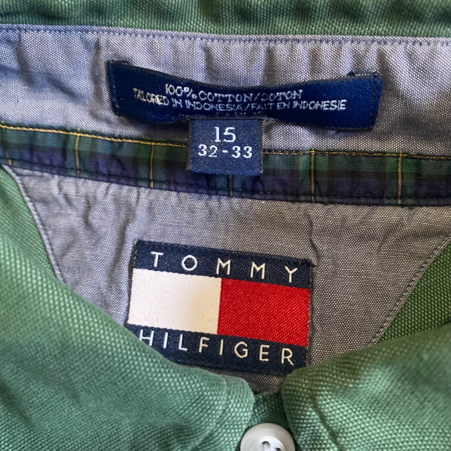 Vintage Tommy Hilfiger Button-Up Shirt - Green - photo 3