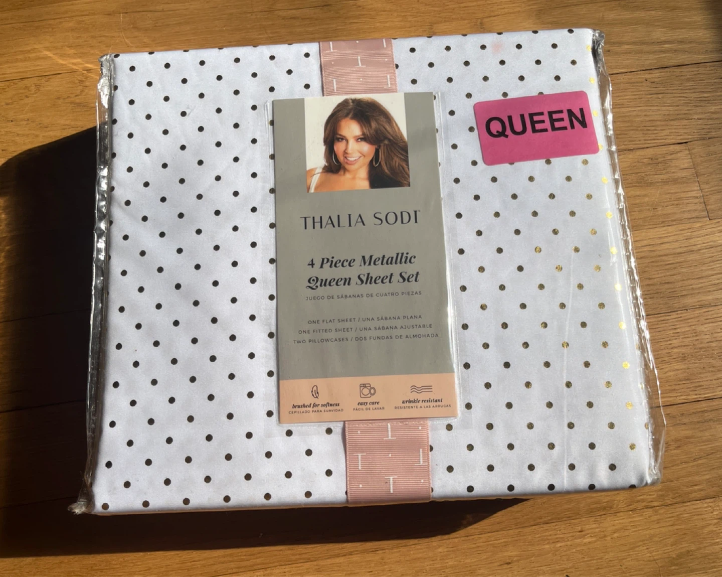 Thalia Sodi 4 Piece Metallic Queen Sheet Set