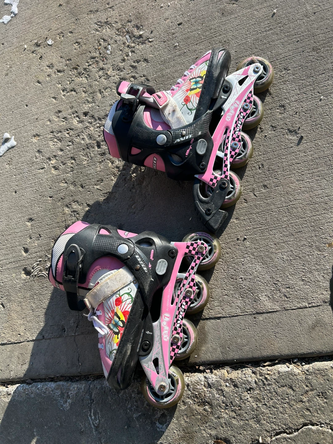 AVIGO Pink Butterfly Inline Skates