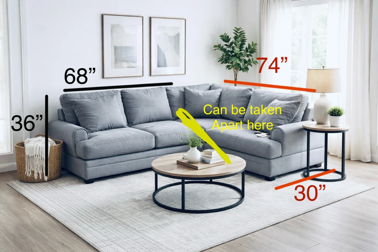 *MOVING SALE* Structube Sectional Couch - photo 2
