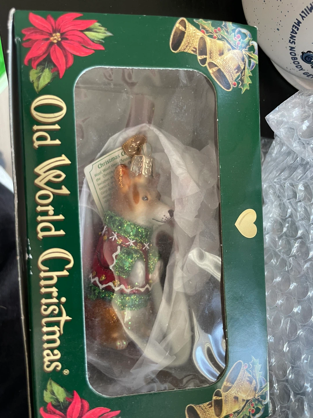 Old World Christmas Glass Corgi Ornament - photo 2