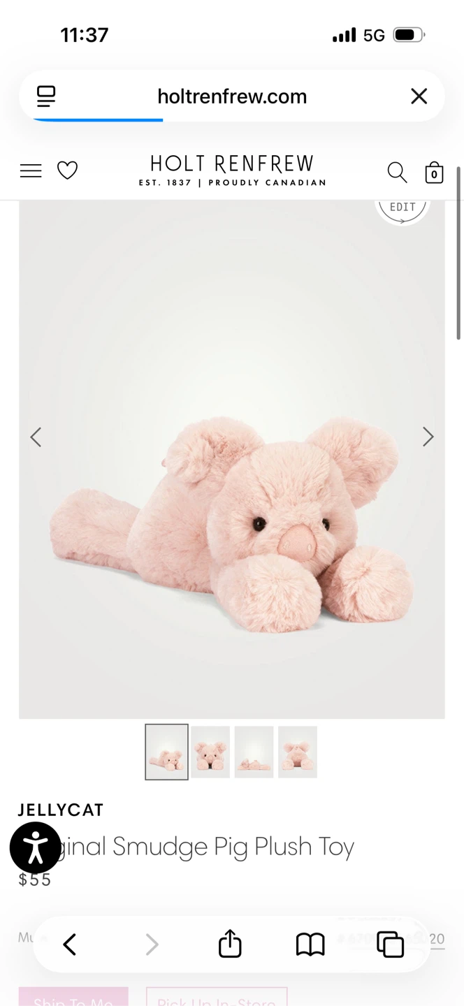 Jellycat BRAND NEW WITH TAG Smudge Pig