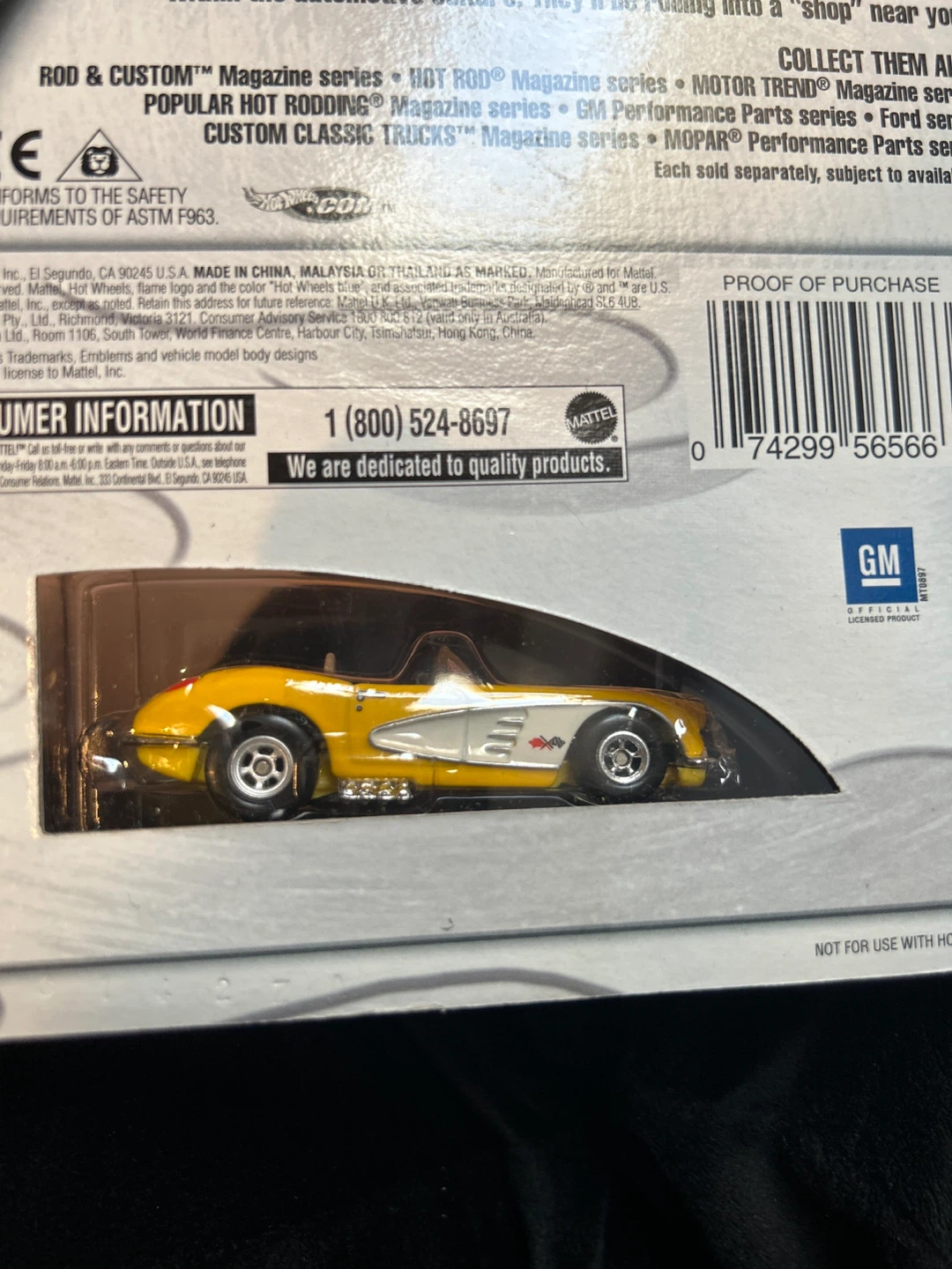 100% Hotwheels 1958 Chevy Corvette  GM Performance Parts - photo 3