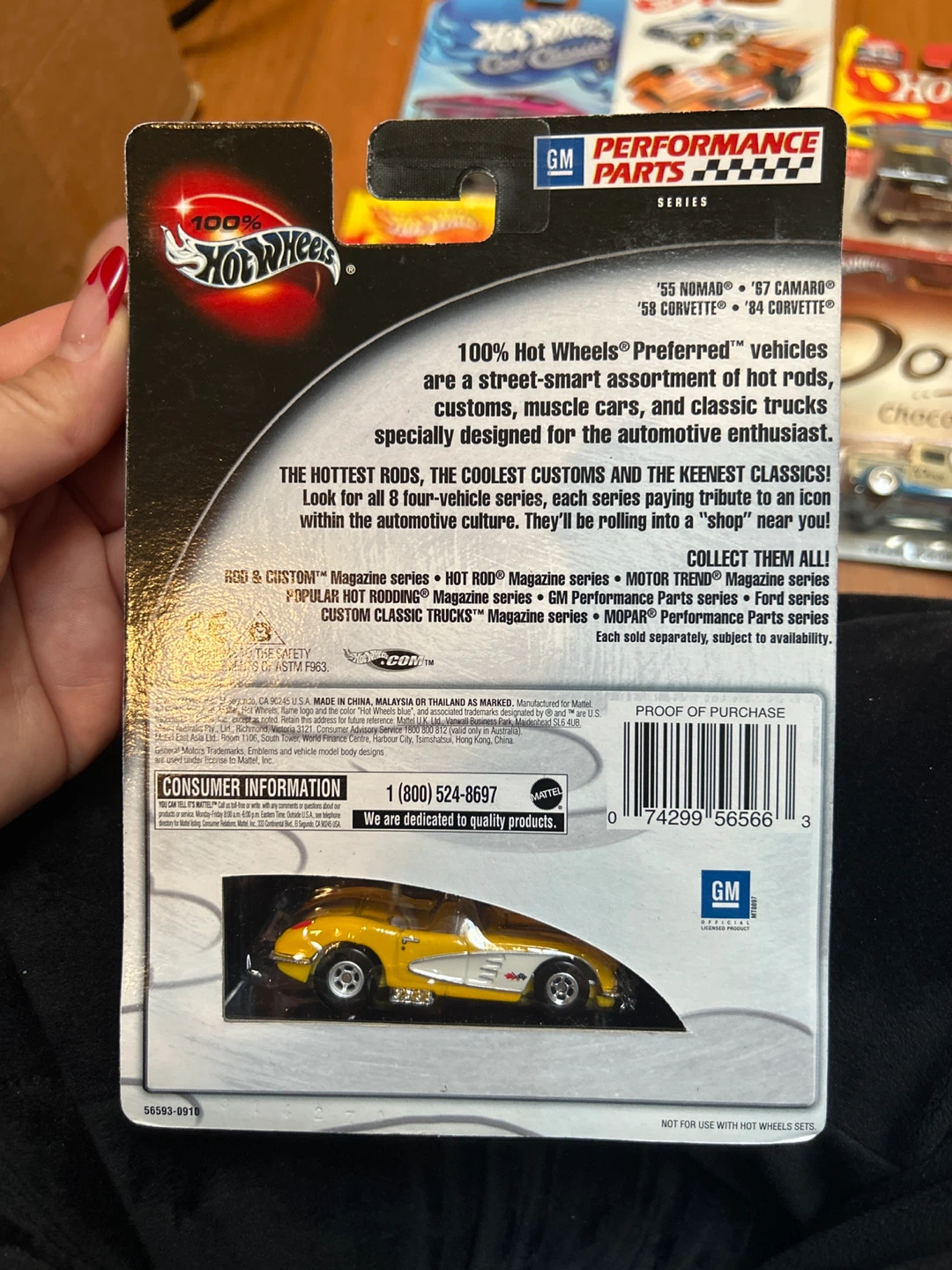 100% Hotwheels 1958 Chevy Corvette  GM Performance Parts - photo 4
