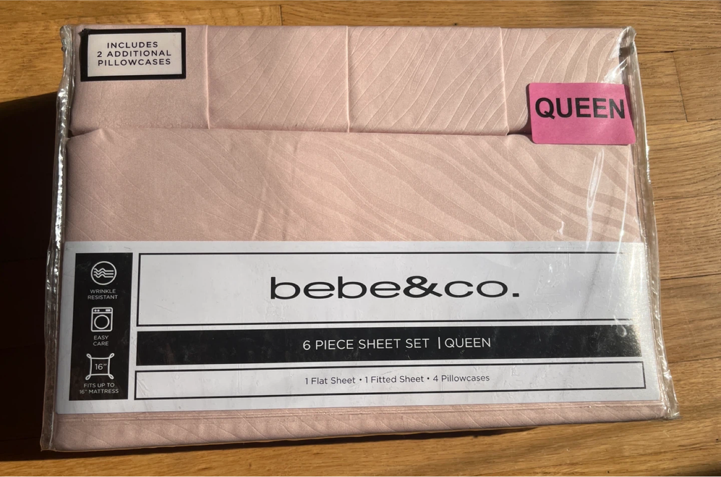 Bebé & Co. Queen 6-Piece Sheet Set - Pink