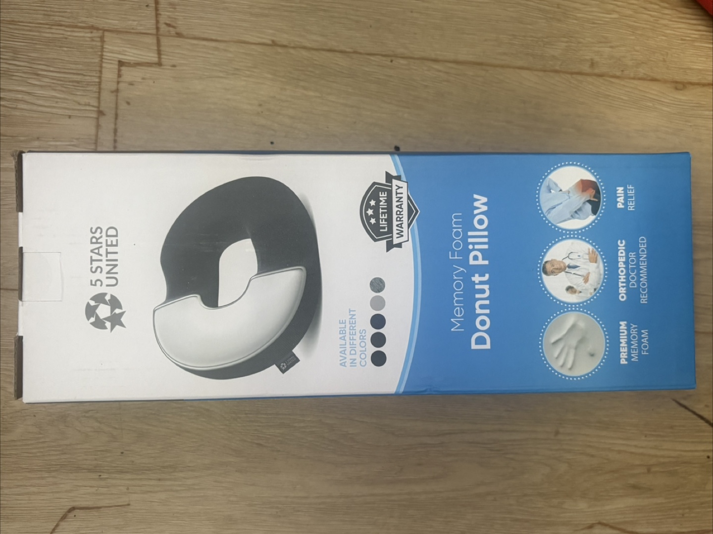 5 Stars United Memory Foam Donut Pillow