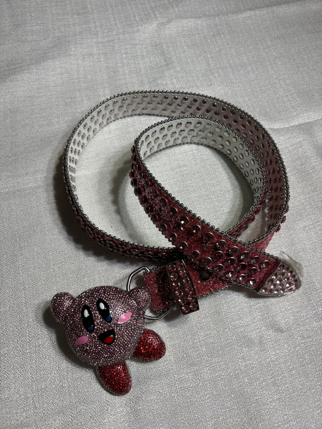 Stolen Arts Pink Rhinestone Kirby Belt