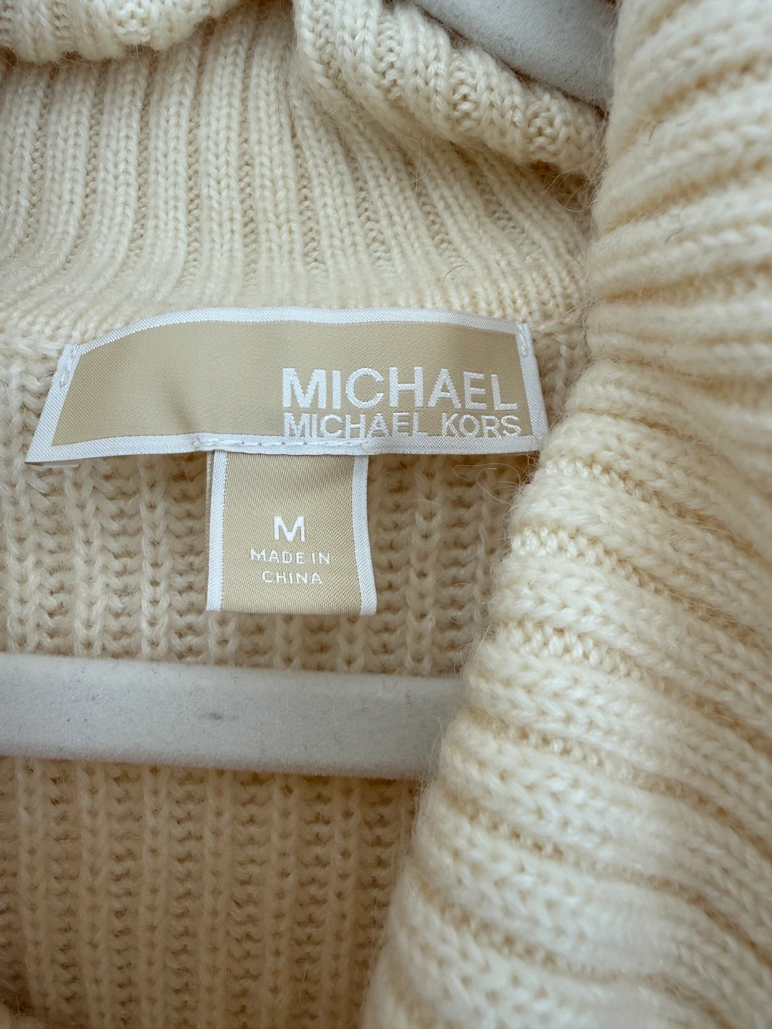 Michael Kors Sleeveless Turtleneck Sweater - Cream, Size M - photo 2
