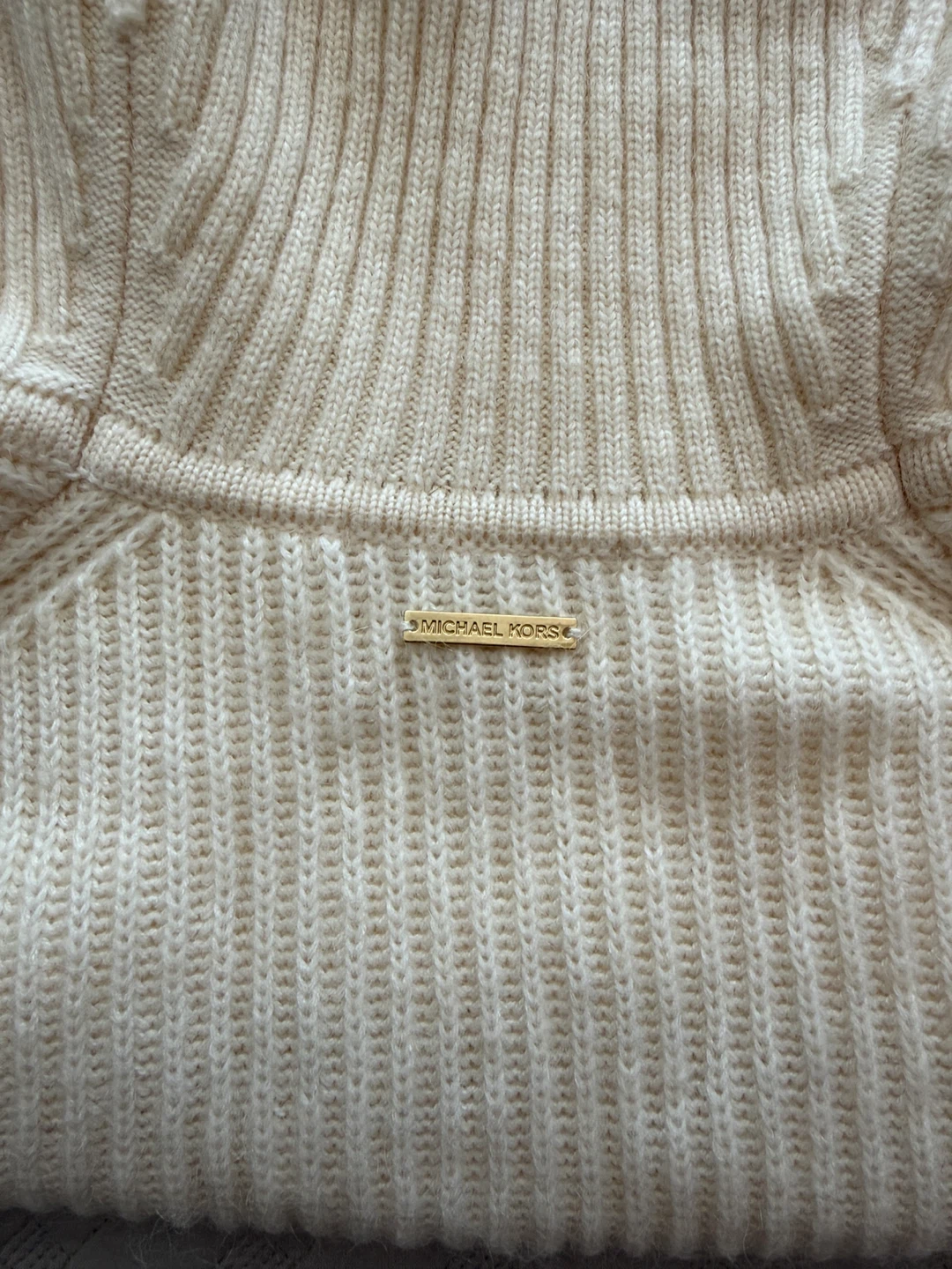 Michael Kors Sleeveless Turtleneck Sweater - Cream, Size M - photo 4