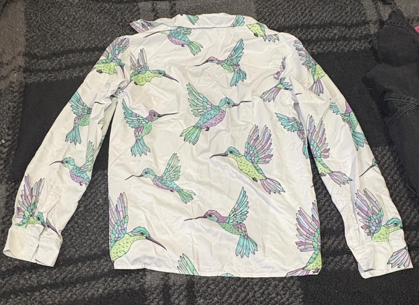 White Humming Bird Button Down - Large - photo 2