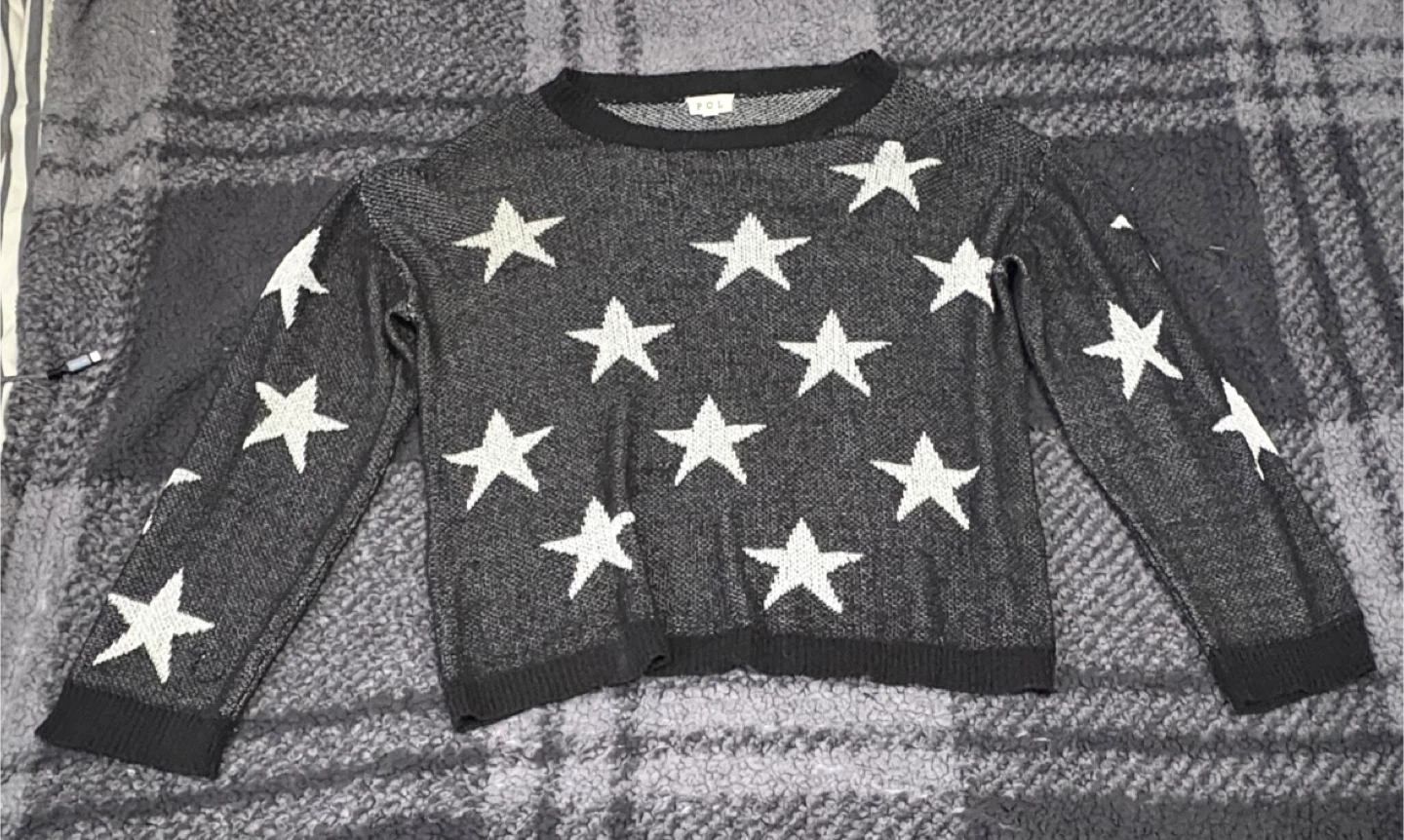 Knitted Star Long Sleeve Shirt - Small