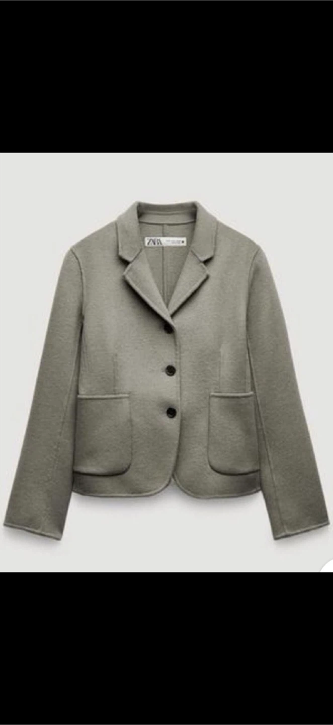 ZARA Cropped Wool Blend Blazer - photo 2