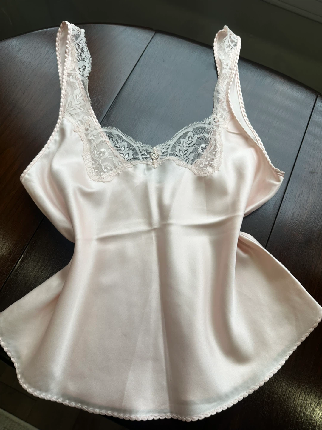 Vintage DILLON-BLANC Camisole with Lace Trim