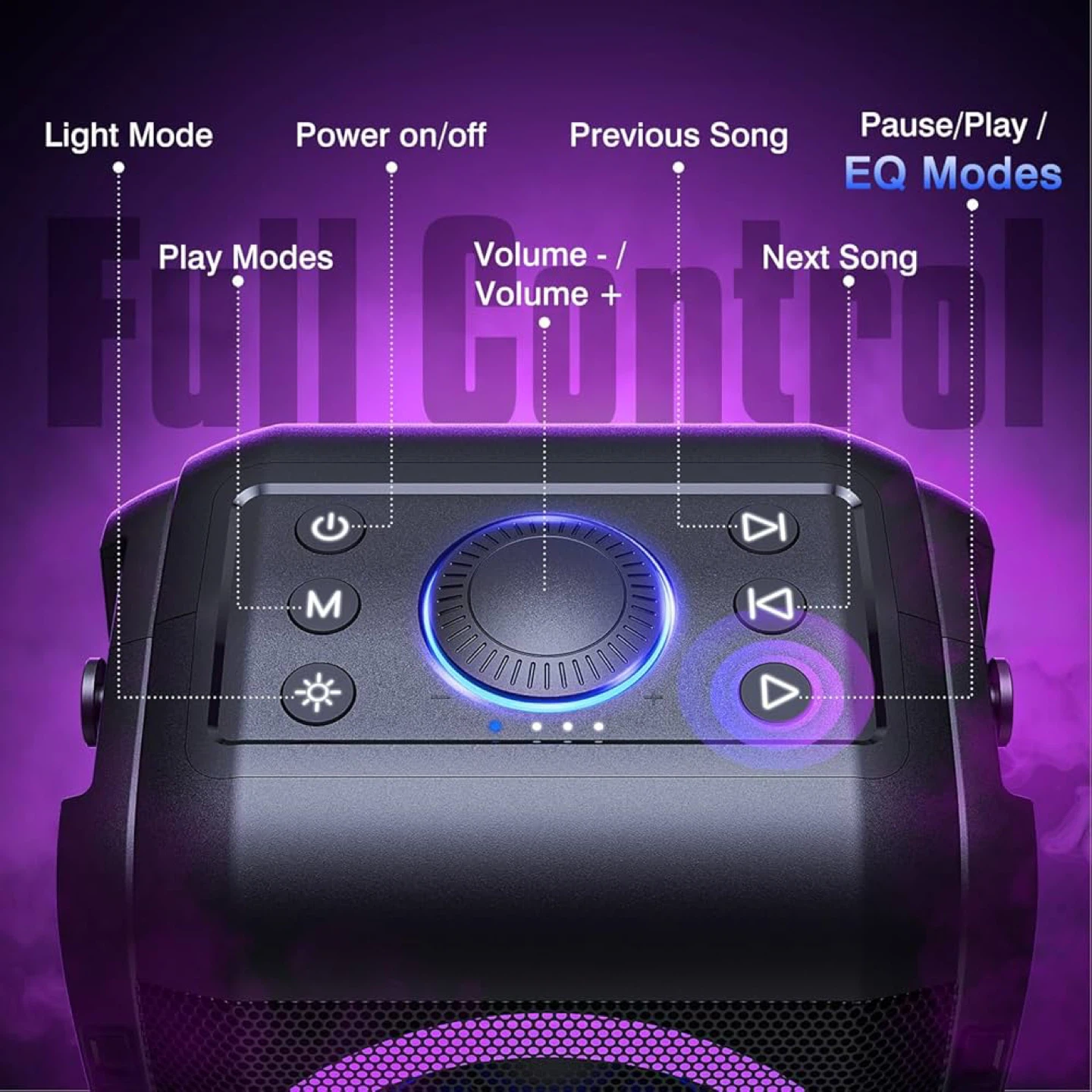 W-KING Bluetooth Portable Bass Light Up Speaker - photo 4