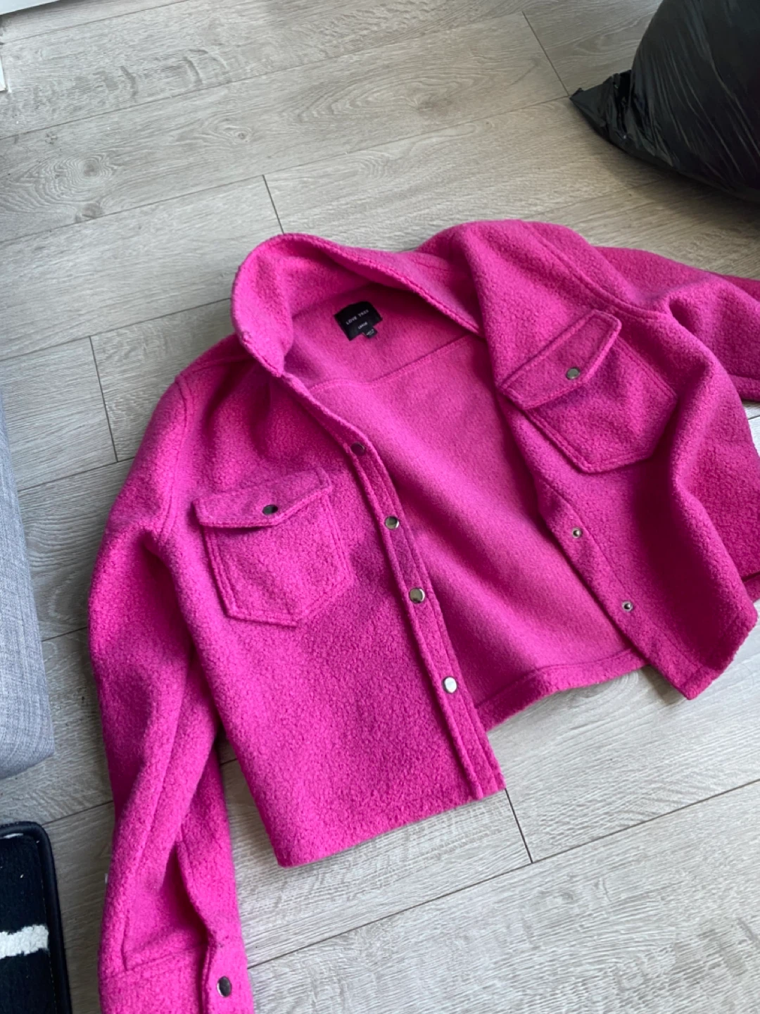 Love Tree Pink Shacket Jacket Large - photo 2
