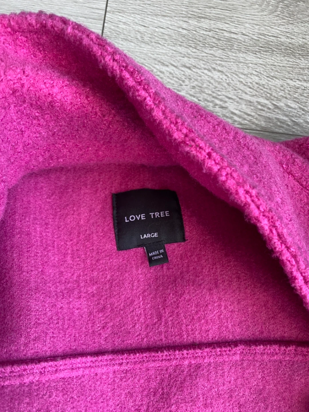 Love Tree Pink Shacket Jacket Large - photo 3